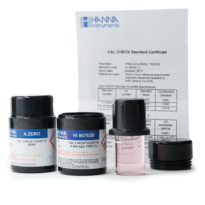 Free Chlorine Ultra Low Range CAL Check™ Standards – HI96762-11